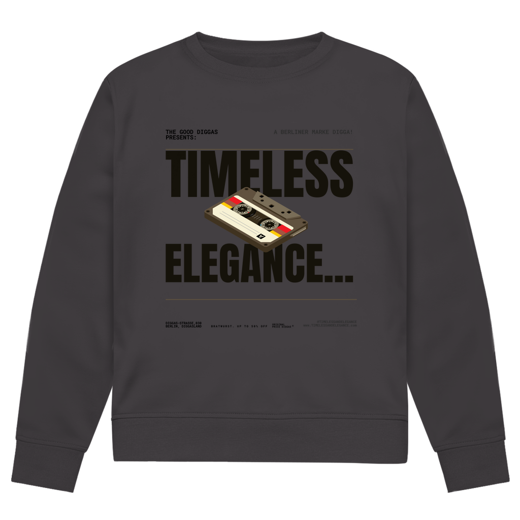 Timeless Retro Front Sweatshirt (Black)