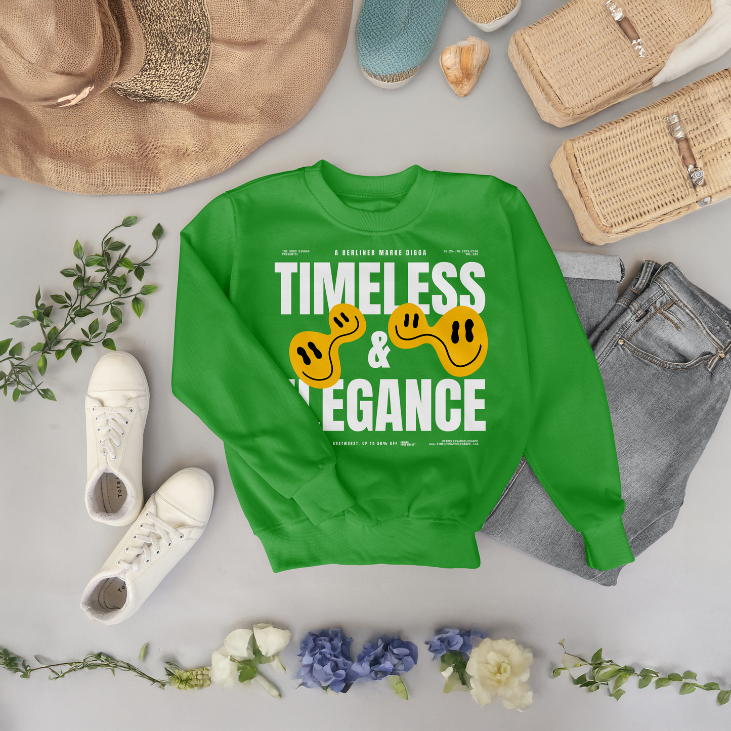 Timeless Original Front Sweatshirt (White)