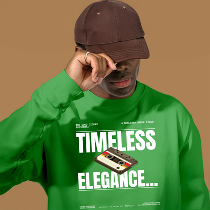 Timeless Retro Front Sweatshirt (White)