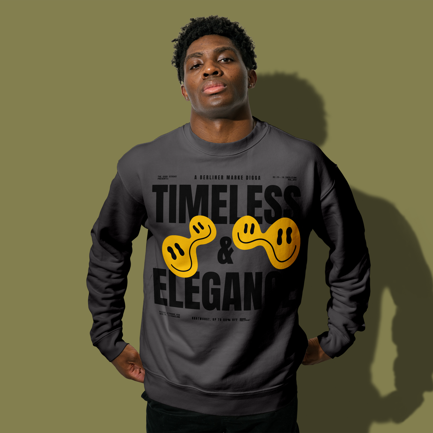 Timeless Original Front Sweatshirt (Black)