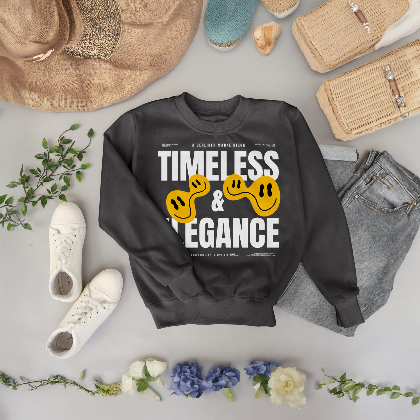 Timeless Original Front Sweatshirt (White)