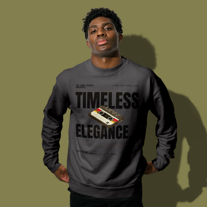 Timeless Retro Front Sweatshirt (Black)