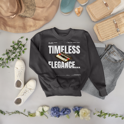 Timeless Retro Front Sweatshirt (White)