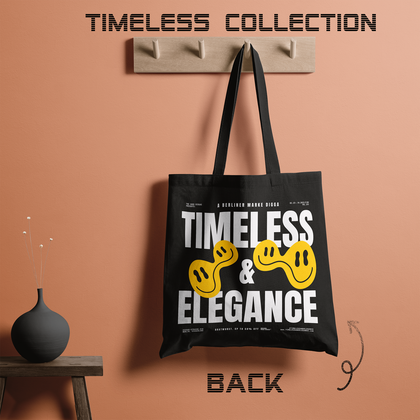 Tote Bag Timeless Digga Original White (F+B)