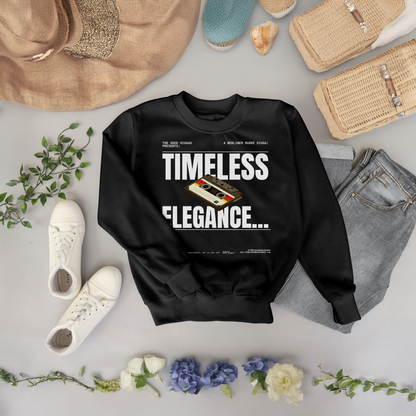 Timeless Retro Front Sweatshirt (White)