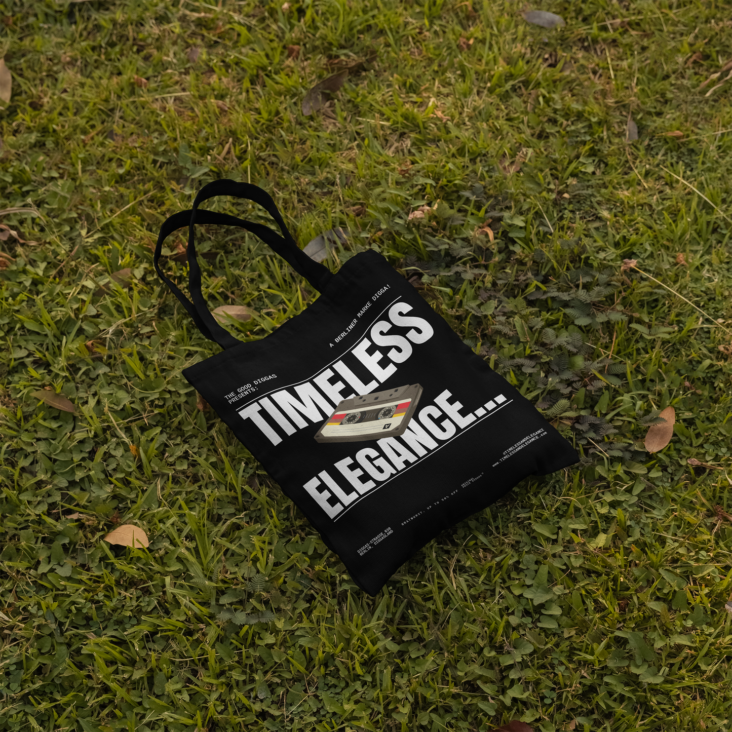 Tote Bag Timeless Digga Retro White (F+B)