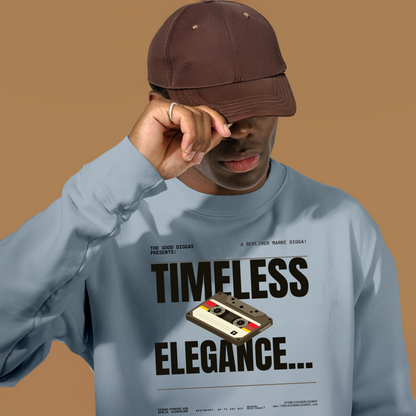 Timeless Retro Front Sweatshirt (Black)