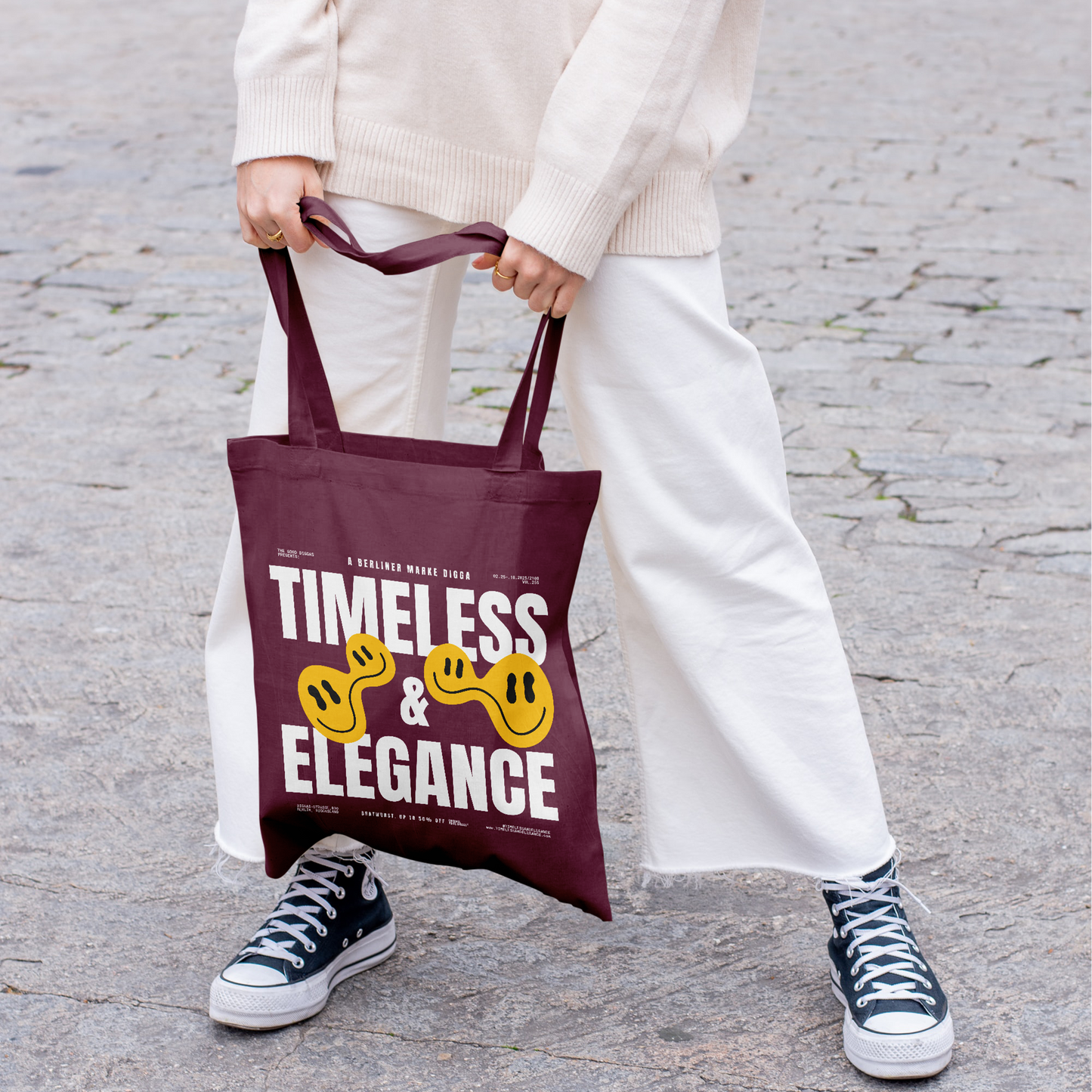 Tote Bag Timeless Digga Original White (F+B)