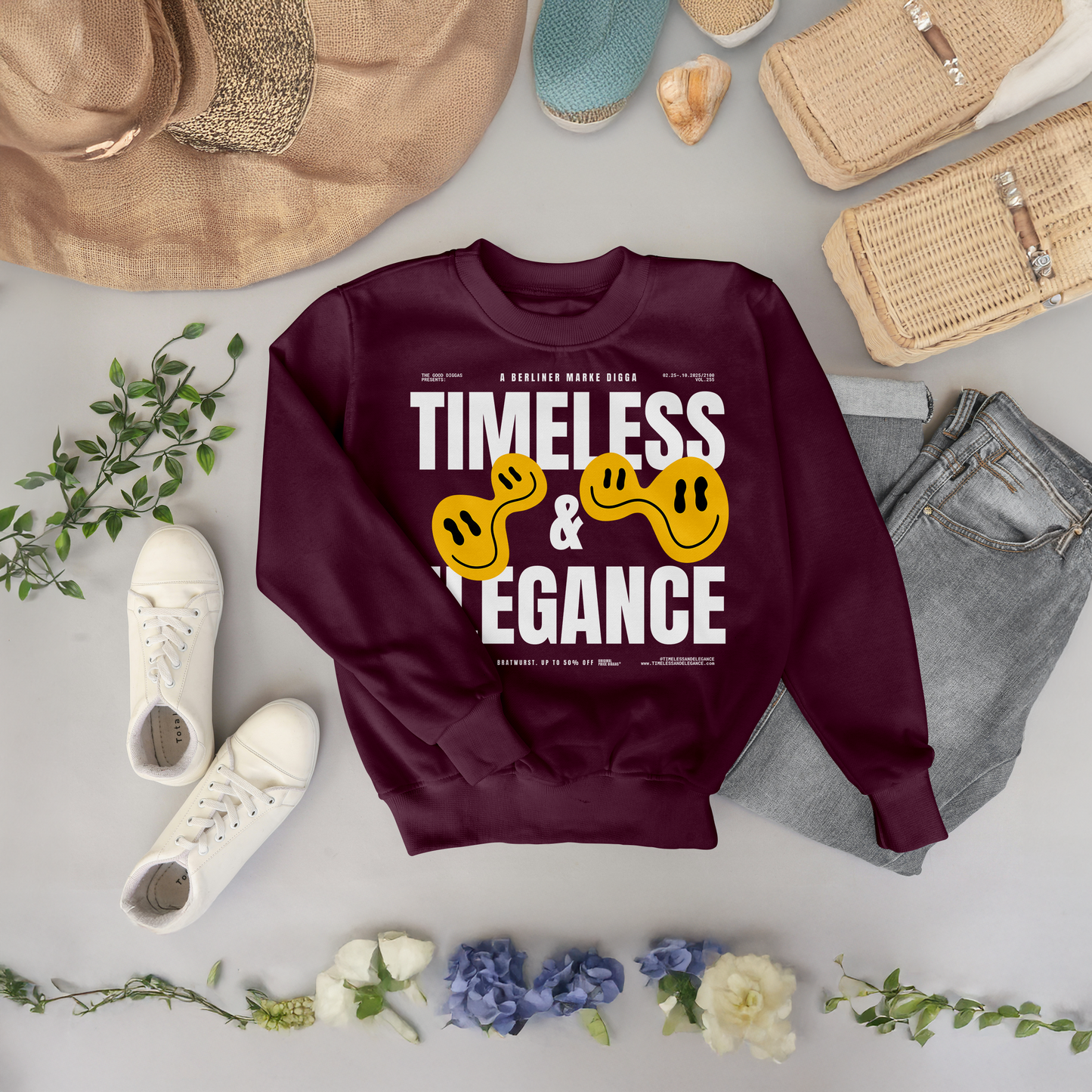 Timeless Original Front Sweatshirt (White)