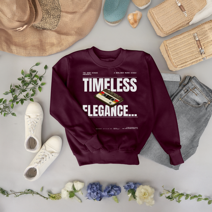 Timeless Retro Front Sweatshirt (White)