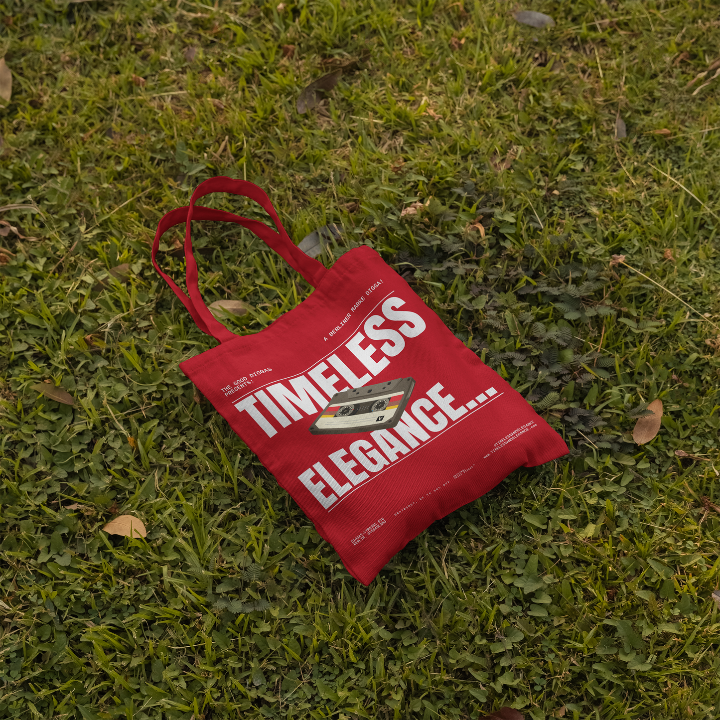 Tote Bag Timeless Digga Retro White (F+B)