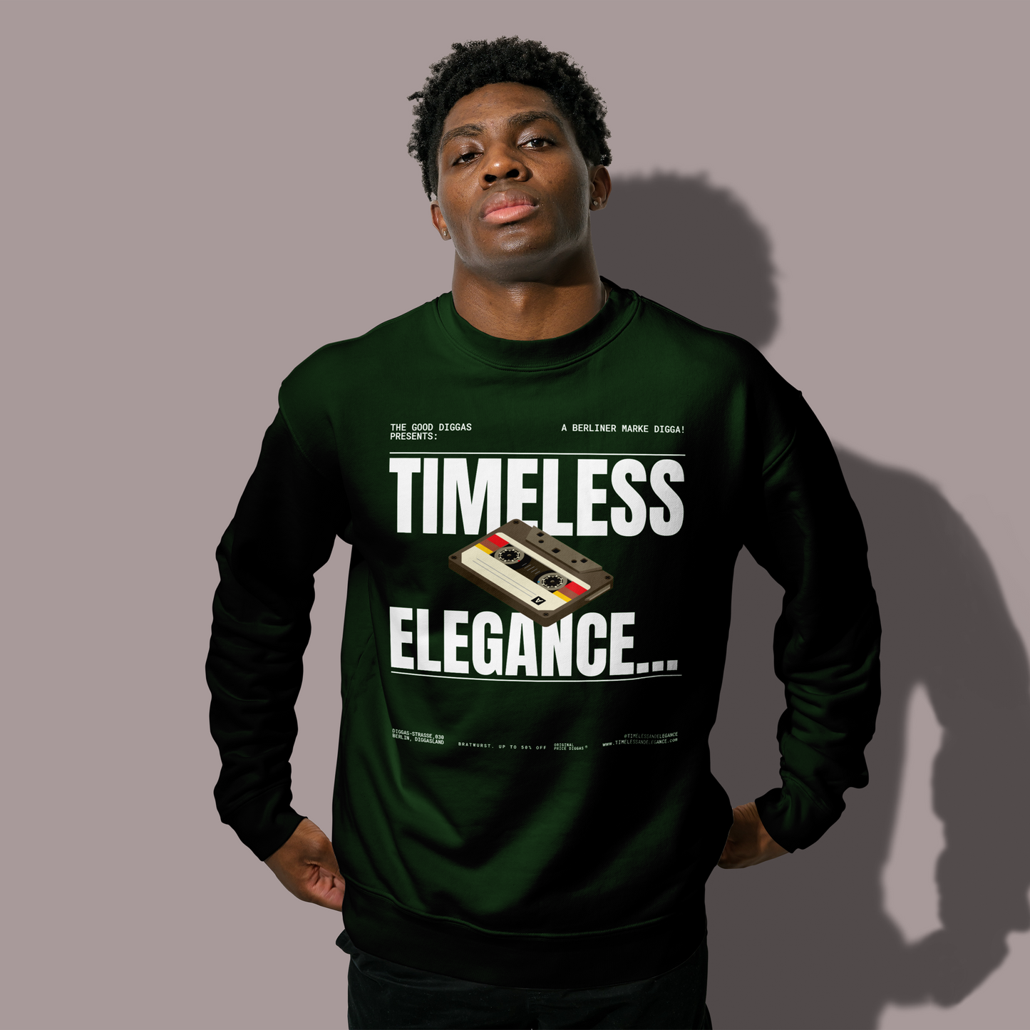 Timeless Retro Front Sweatshirt (White)