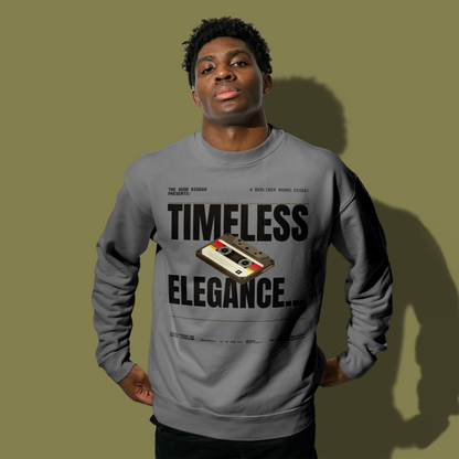 Timeless Retro Front Sweatshirt (Black)