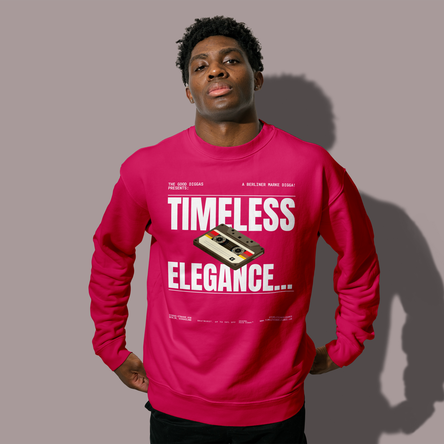 Timeless Retro Front Sweatshirt (White)