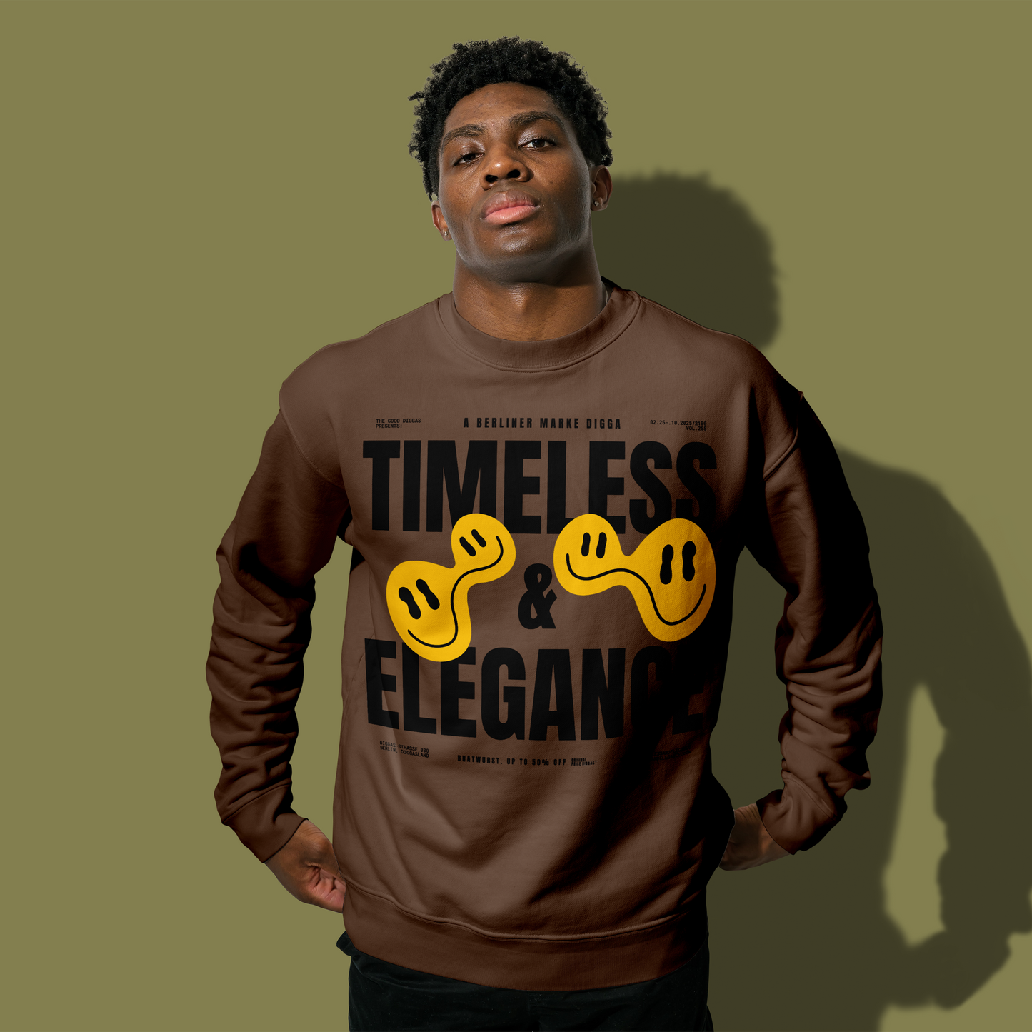 Timeless Original Front Sweatshirt (Black)