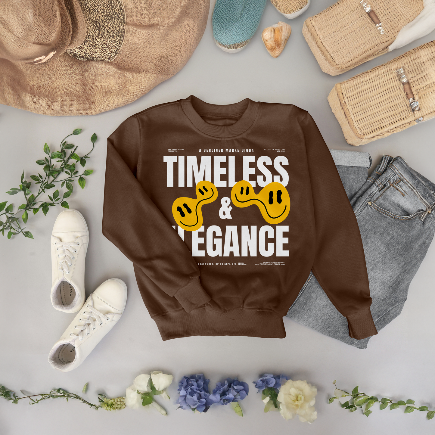 Timeless Original Front Sweatshirt (White)
