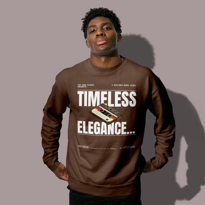 Timeless Retro Front Sweatshirt (White)