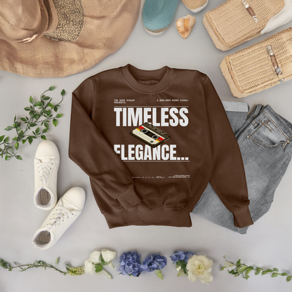 Timeless Retro Front Sweatshirt (White)