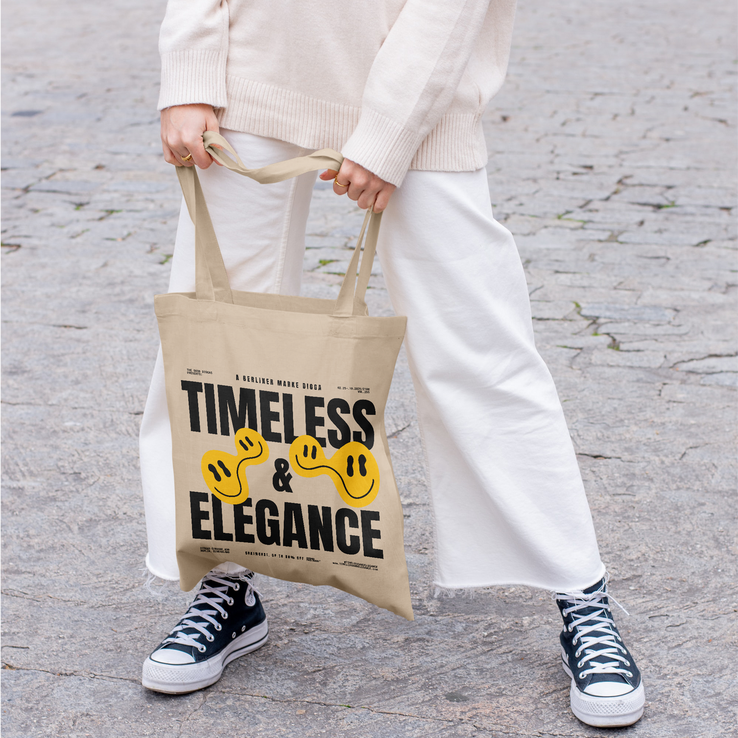 Tote Bag Timeless Digga Original Black (F+B)