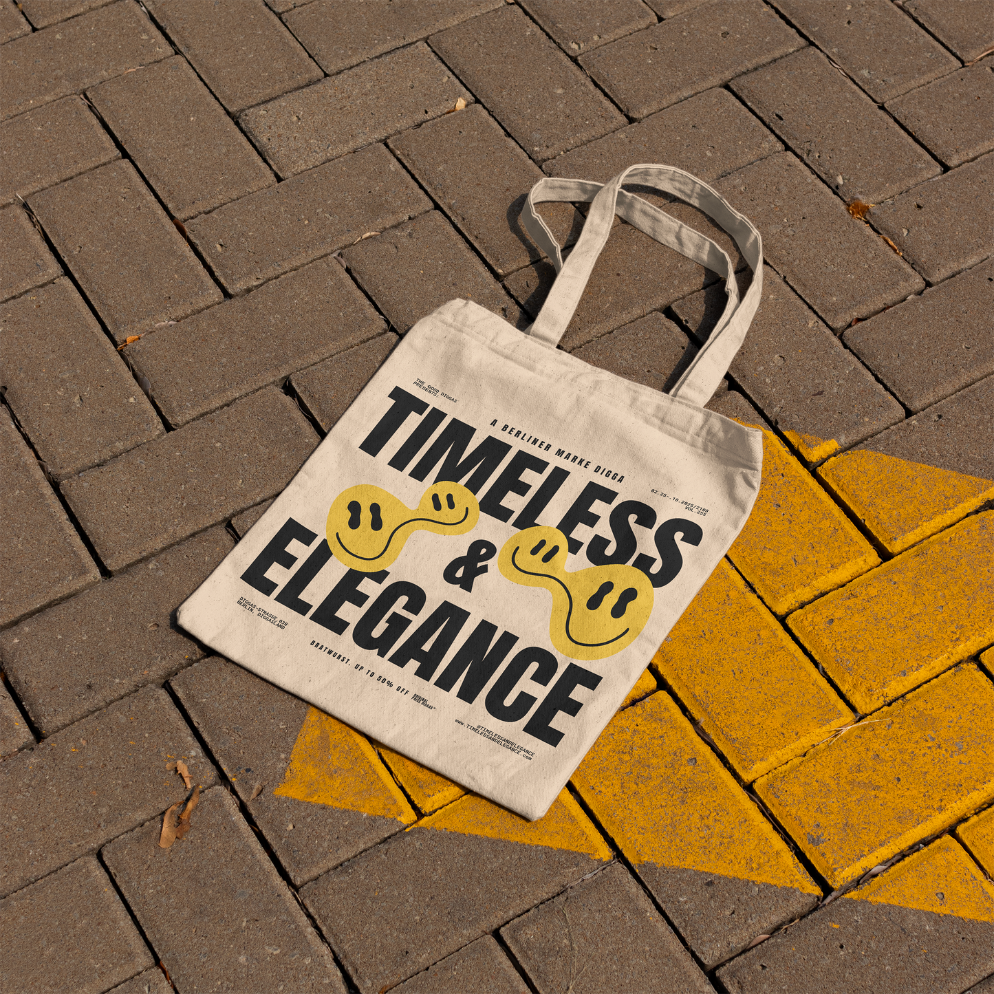 Tote Bag Timeless Digga Original Black (F+B)