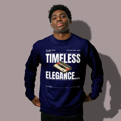 Timeless Retro Front Sweatshirt (White)