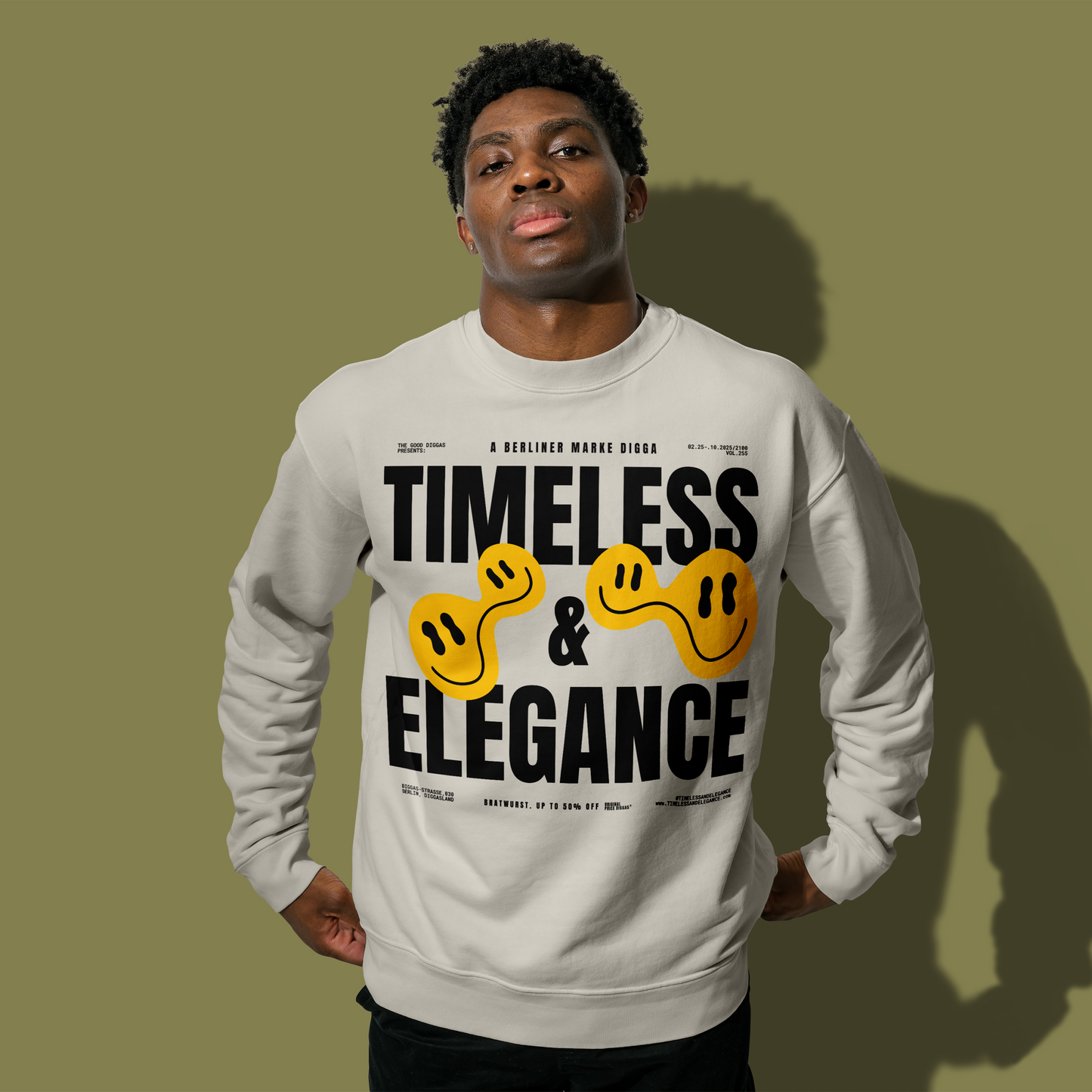 Timeless Original Front Sweatshirt (Black)