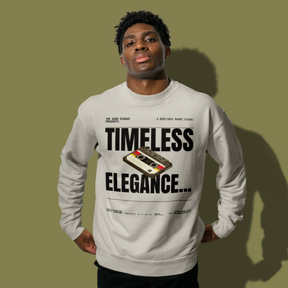 Timeless Retro Front Sweatshirt (Black)