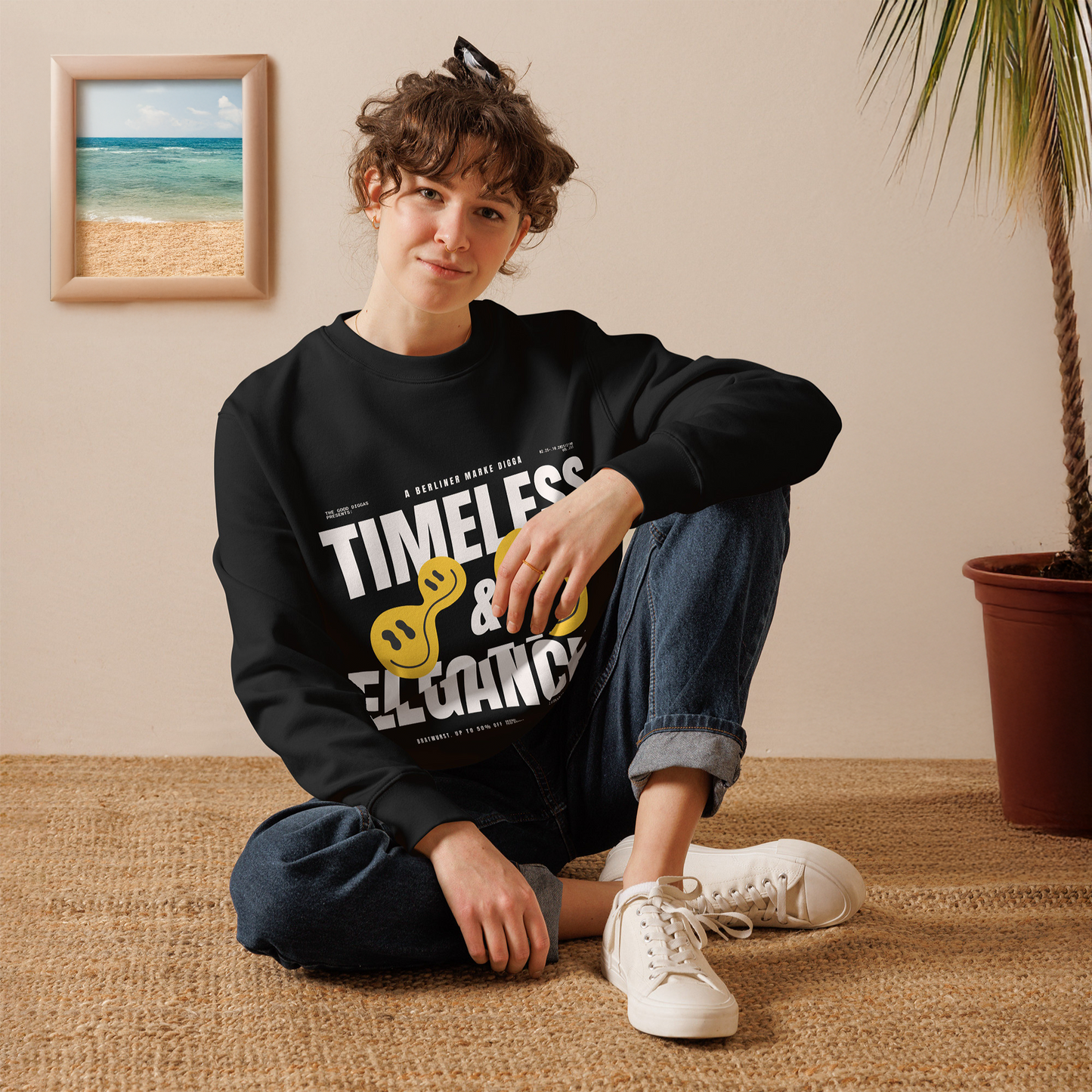 Timeless Original Front Sweatshirt (White)
