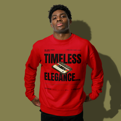 Timeless Retro Front Sweatshirt (Black)