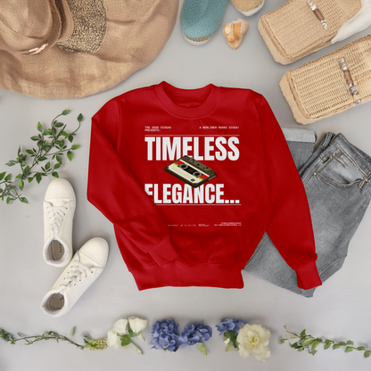 Timeless Retro Front Sweatshirt (White)