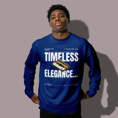Timeless Retro Front Sweatshirt (White)