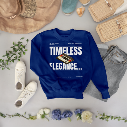 Timeless Retro Front Sweatshirt (White)