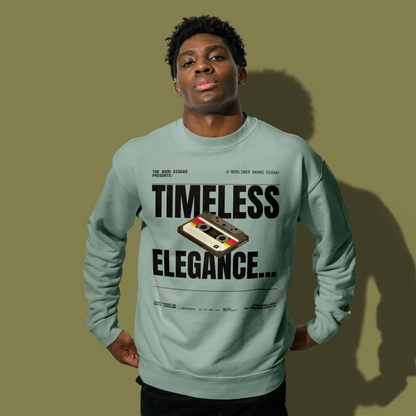 Timeless Retro Front Sweatshirt (Black)
