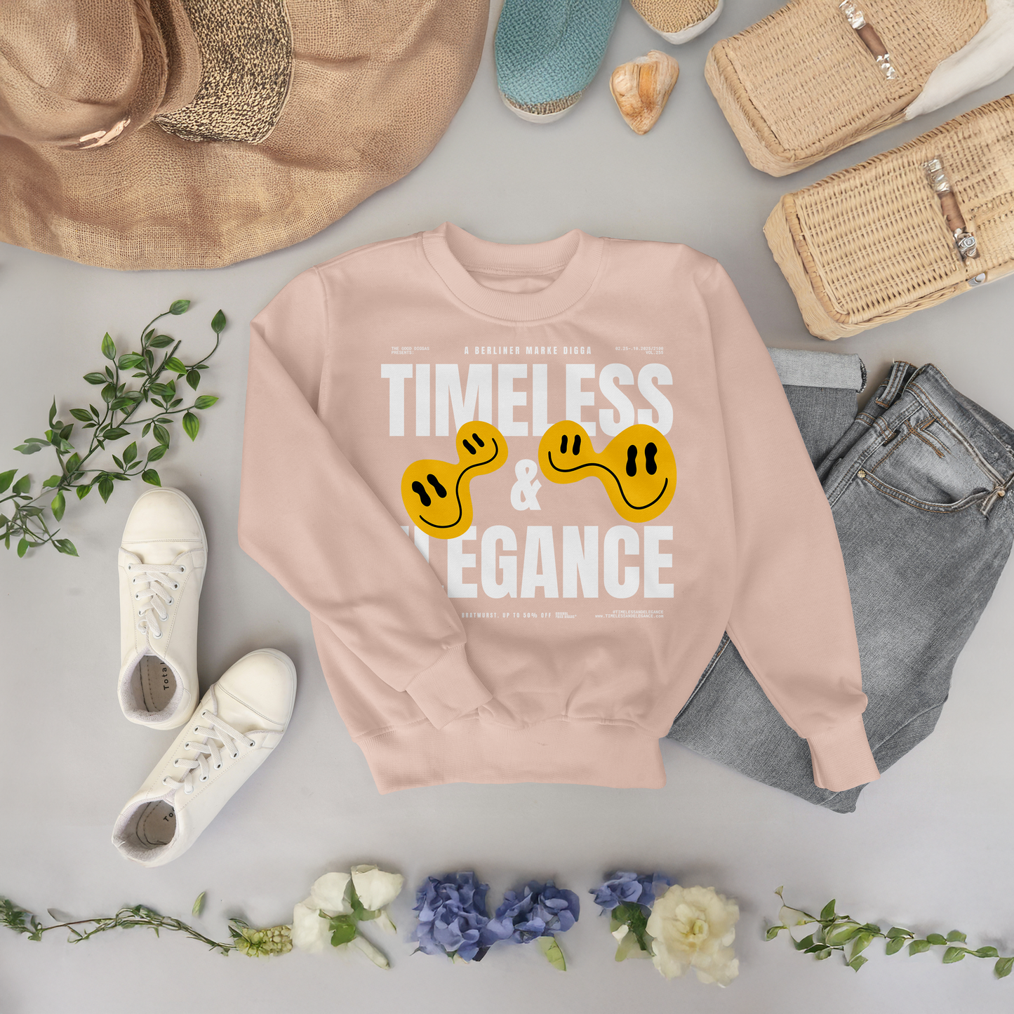Timeless Original Front Sweatshirt (White)