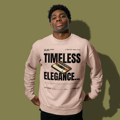 Timeless Retro Front Sweatshirt (Black)