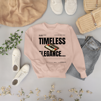 Timeless Retro Front Sweatshirt (Black)