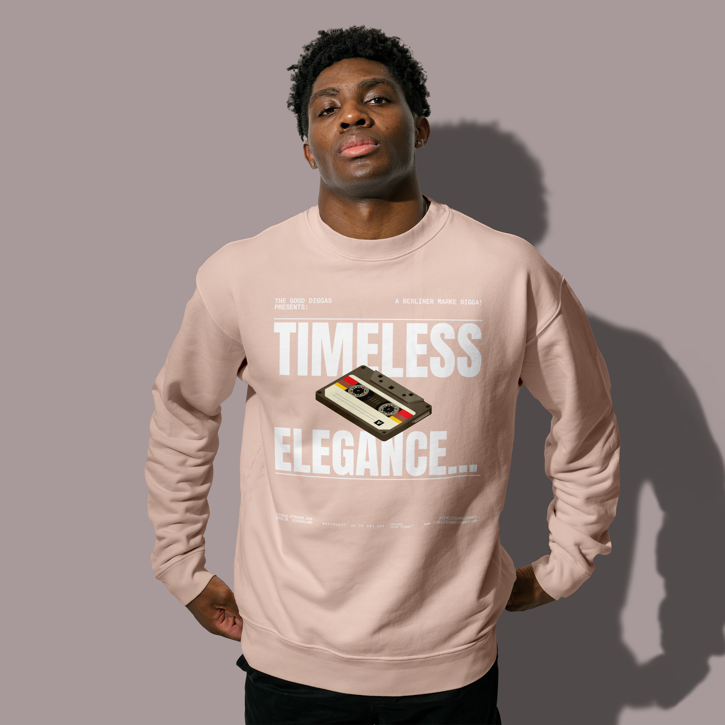 Timeless Retro Front Sweatshirt (White)