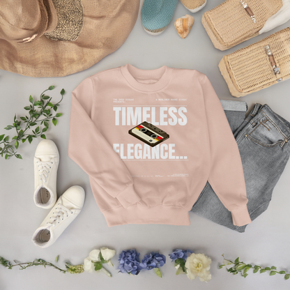Timeless Retro Front Sweatshirt (White)