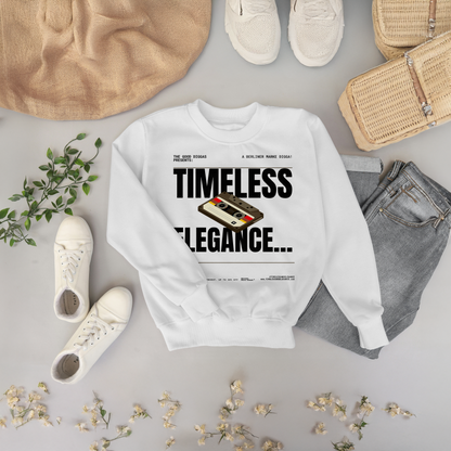 Timeless Retro Front Sweatshirt (Black)