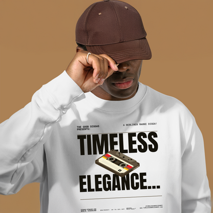 Timeless Retro Front Sweatshirt (Black)